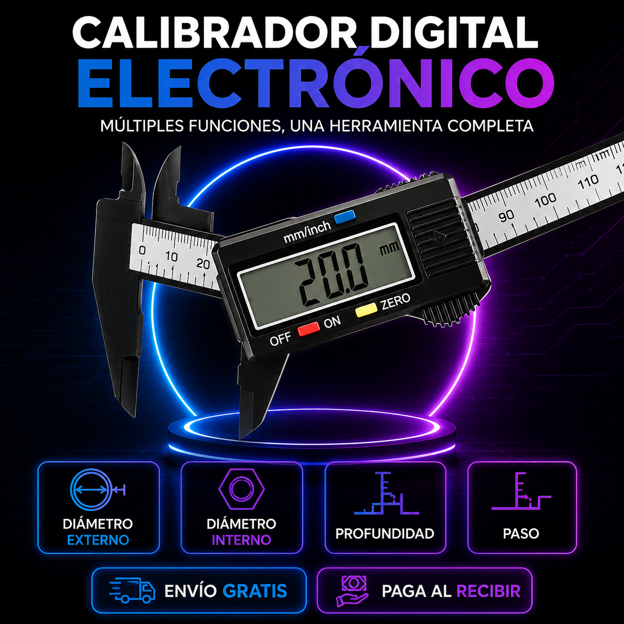 Calibrador Digital Electrónico PrecisionPro Cal®