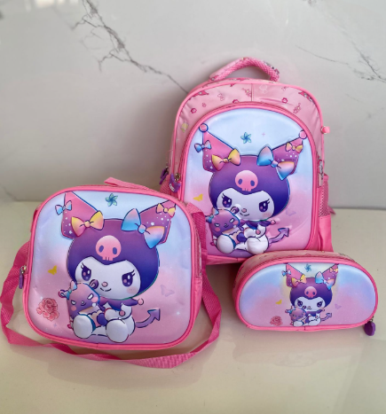 Morral Trío Escolar + Cartuchera para Niñ@s