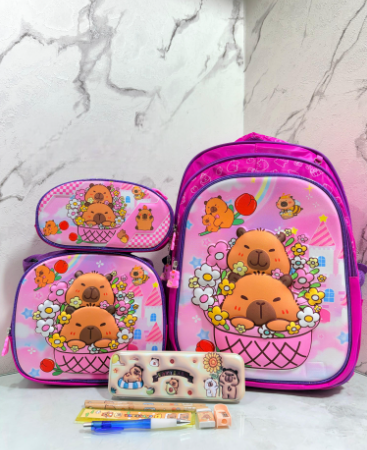 Morral Trío Escolar + Cartuchera para Niñ@s