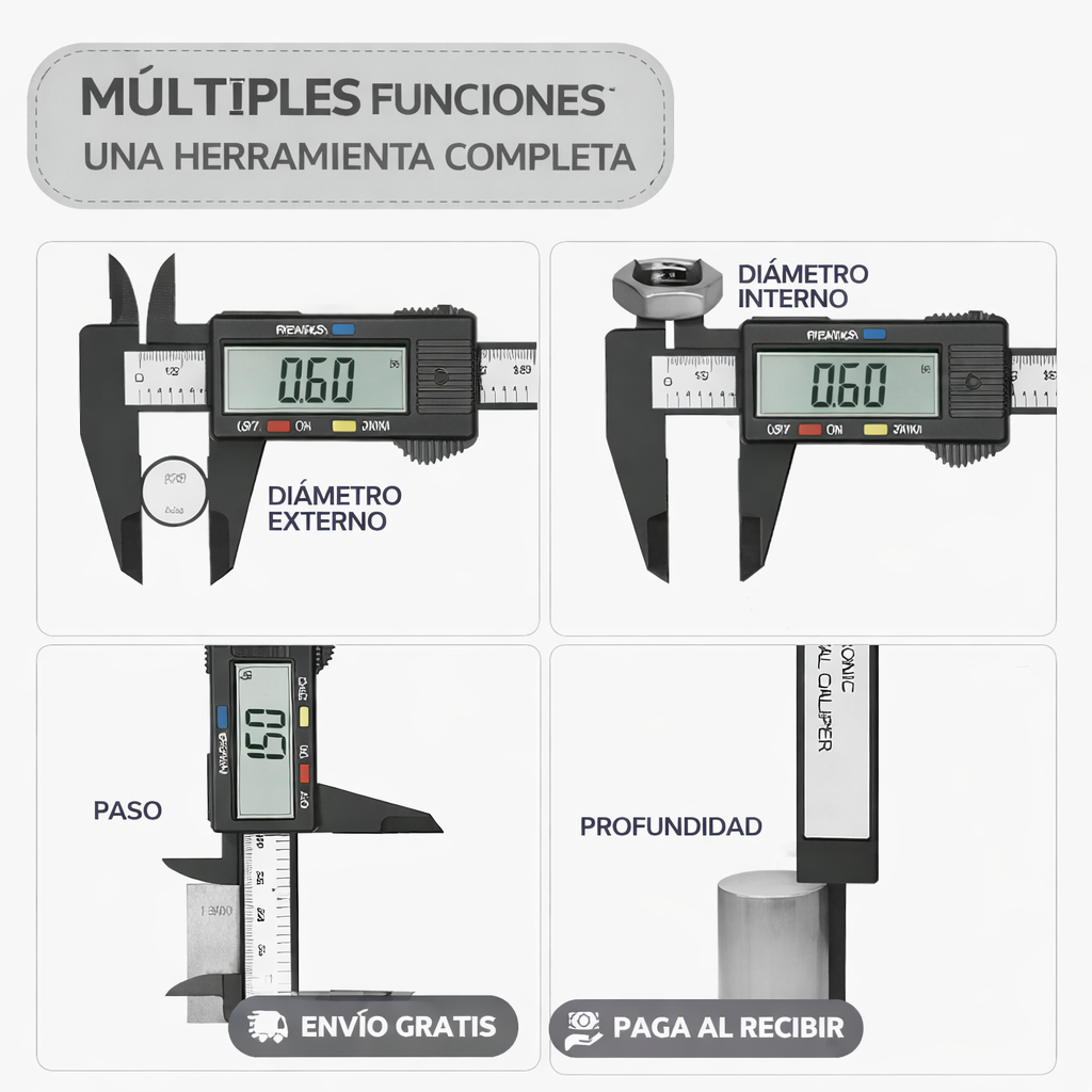 Calibrador Digital Electrónico PrecisionPro Cal®