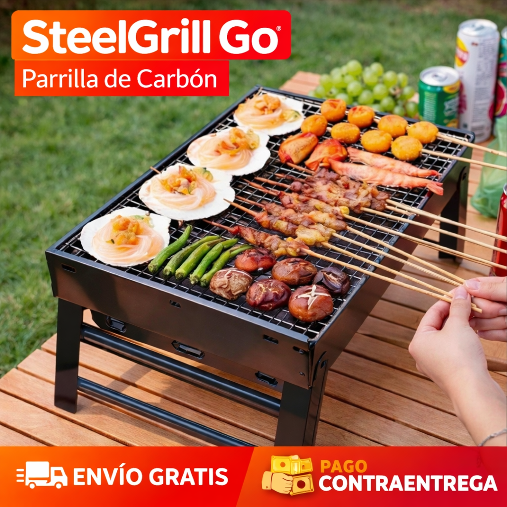 Parrilla De Carbon Portatil SteelGrill Go®