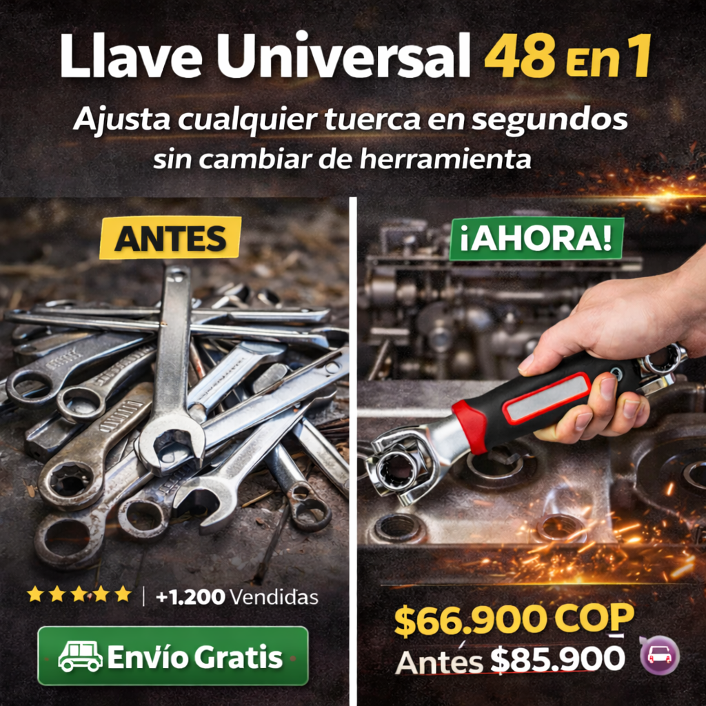 Llave Universal 48 en 1 ® – Ajusta cualquier tuerca en segundos