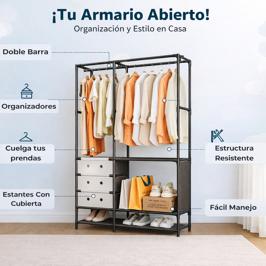 Closet Organizador 2 Espacios DuoRack®