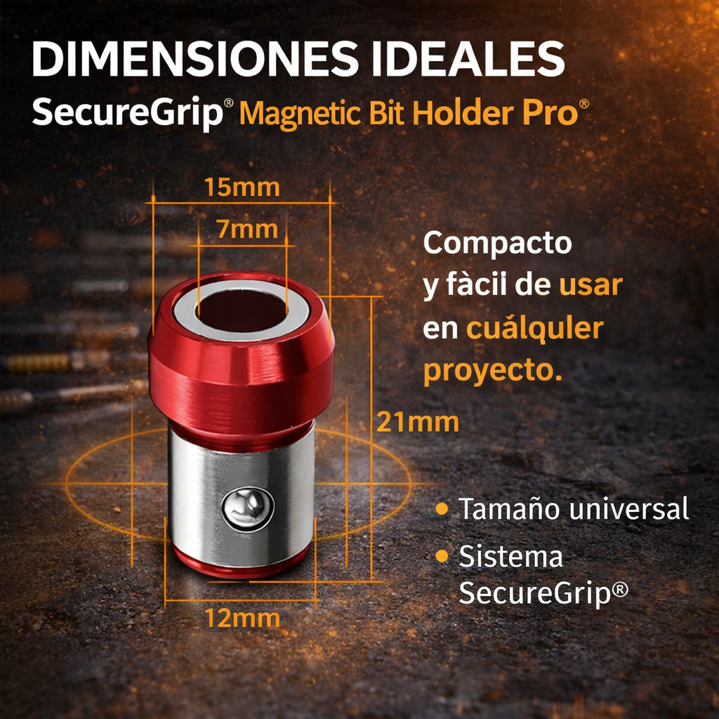 Set x3 Porta Puntas Magnéticas SecureGrip Magnetic Bit Holder Pro®
