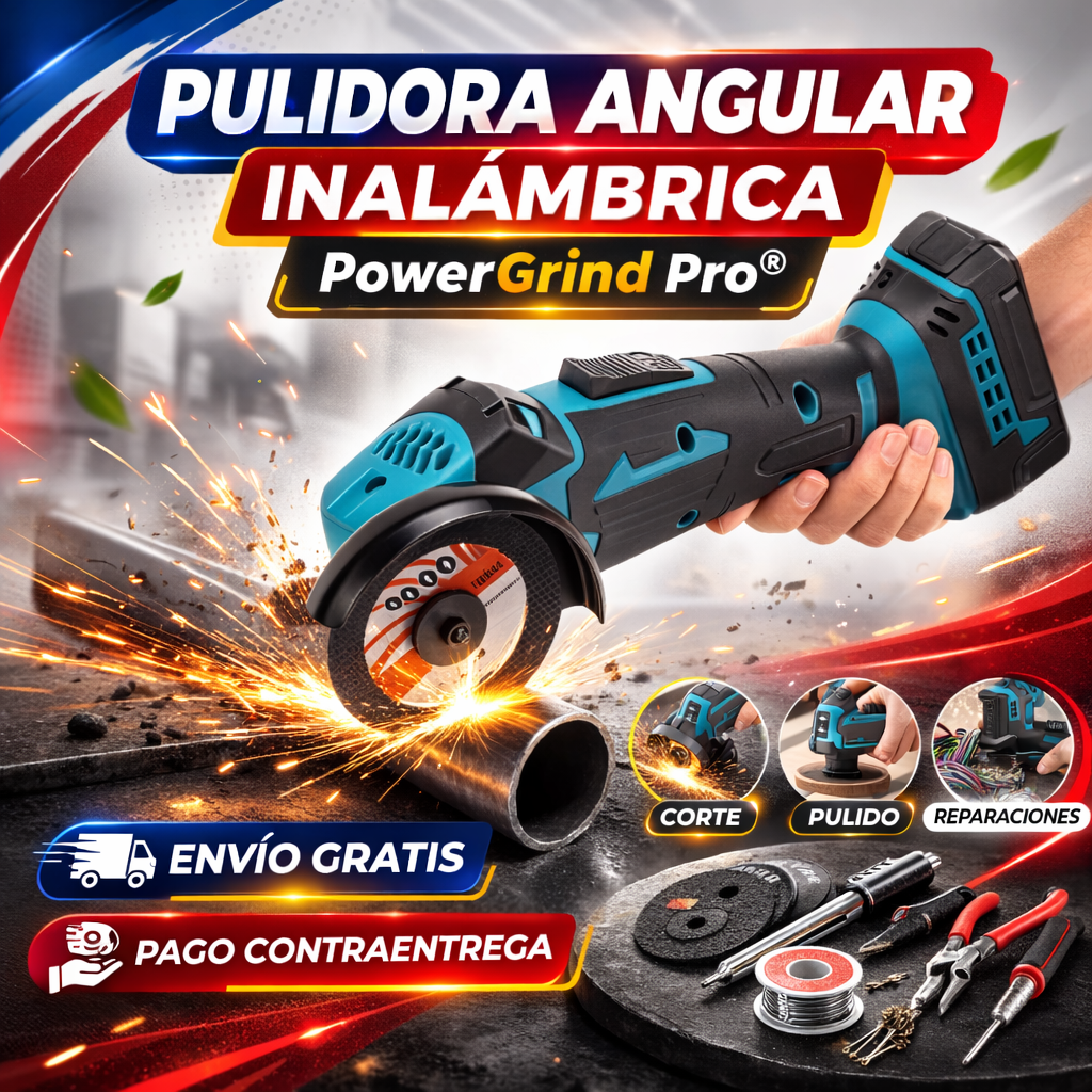 Mini Pulidora Angular Inalámbrica PowerGrind Pro®