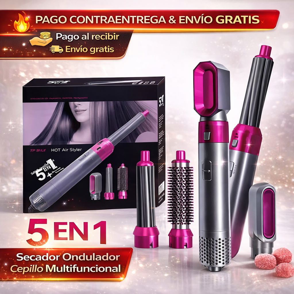 Secador Ondulador Cepillo Hot Air Styler 5 en 1®