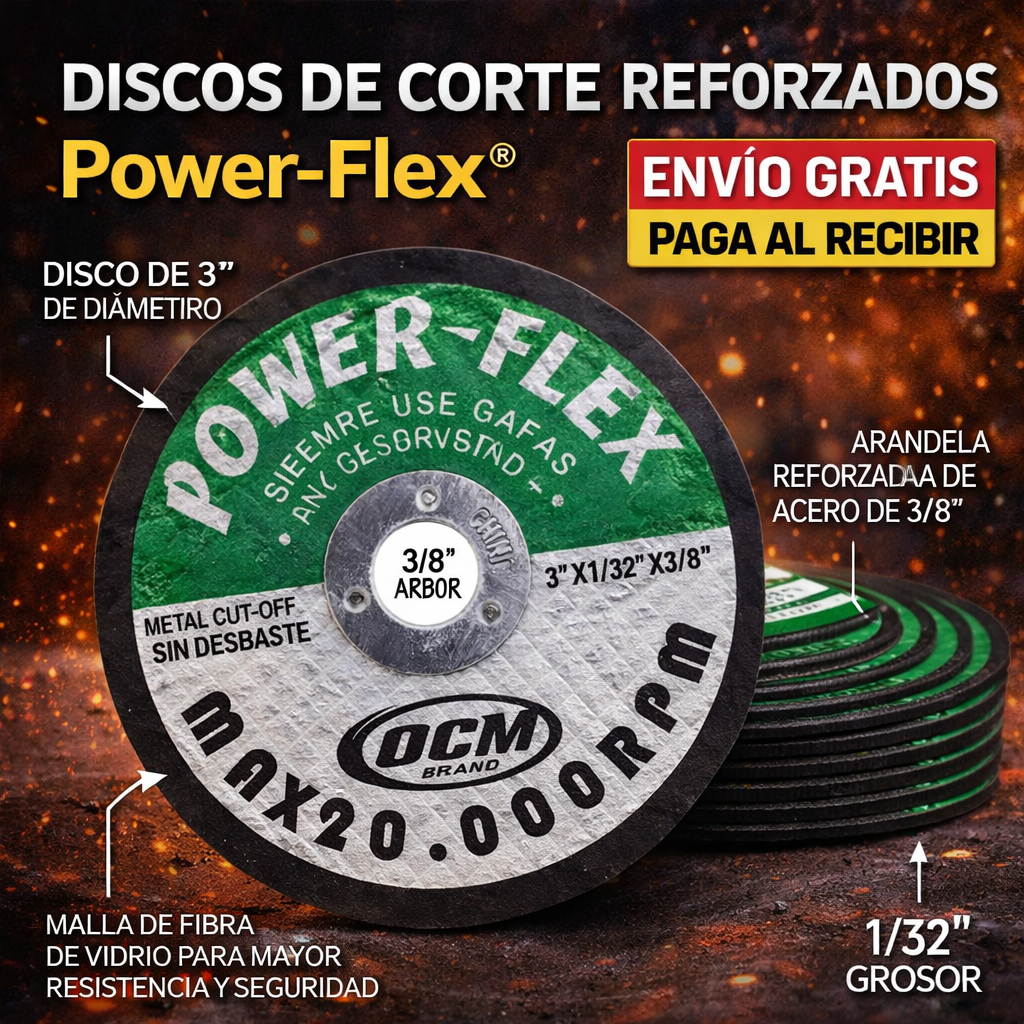 Discos De Corte 3´´ x20 Unidades Power-Flex®