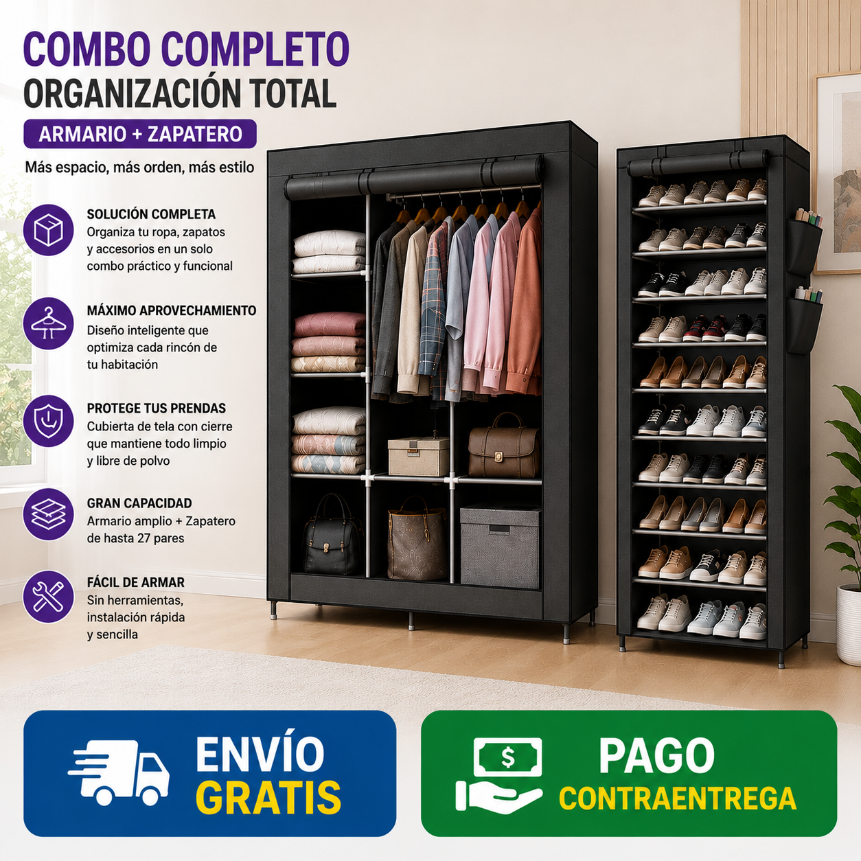 Sistema Organizador Multifuncional HomeSpace Closet®