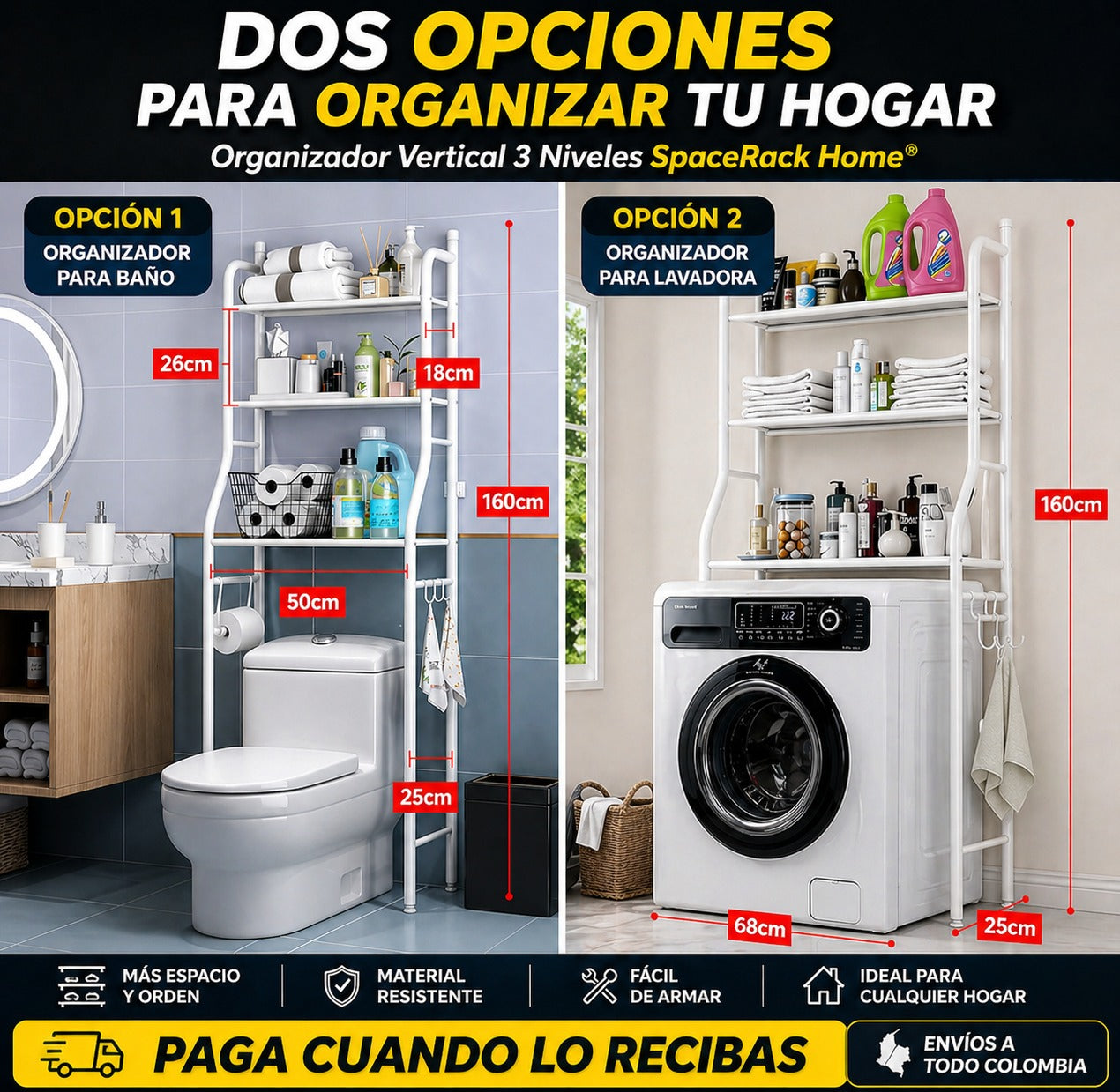 Organizador Vertical 3 Niveles SpaceRack Home®