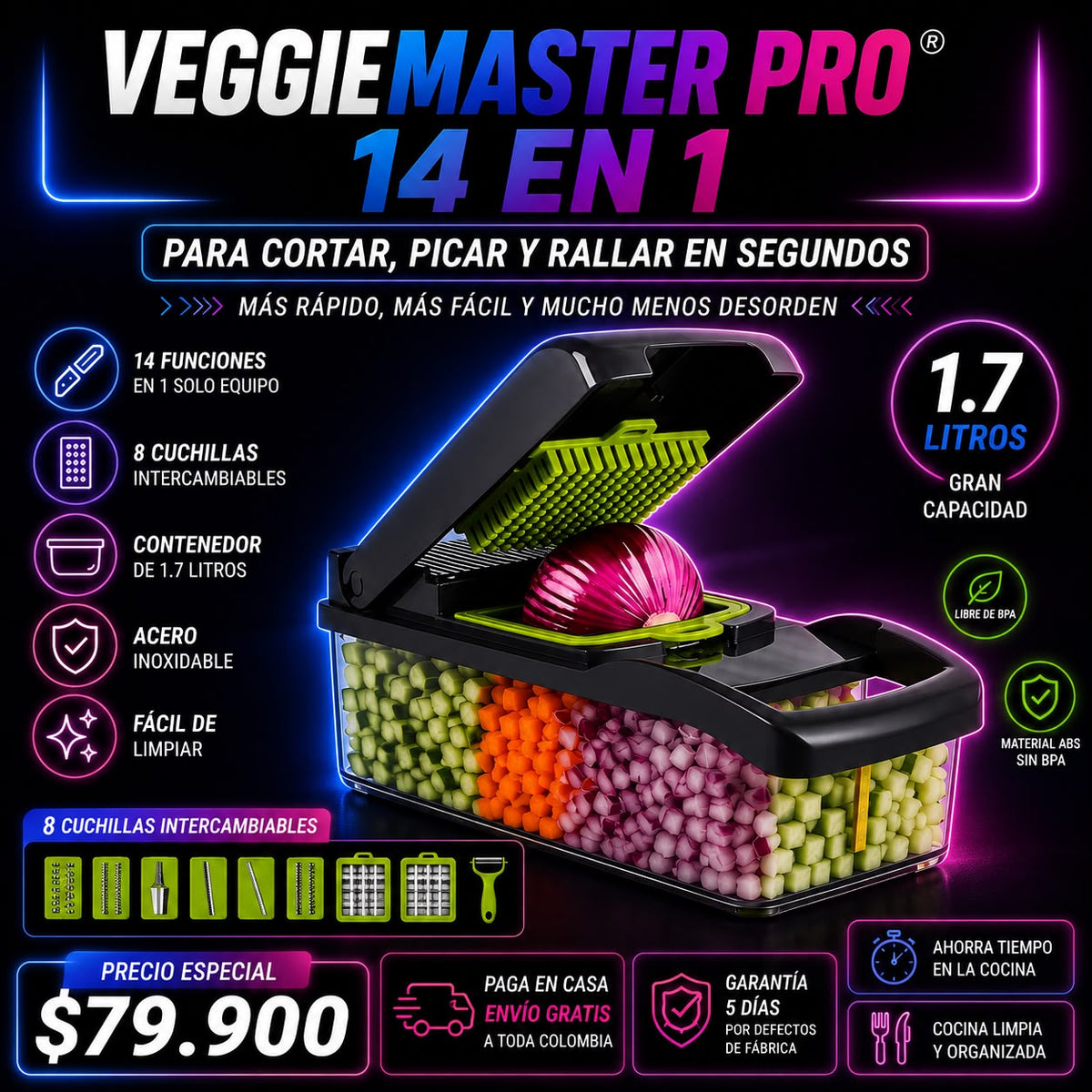 Picador 14 en 1 VeggieMaster Pro®