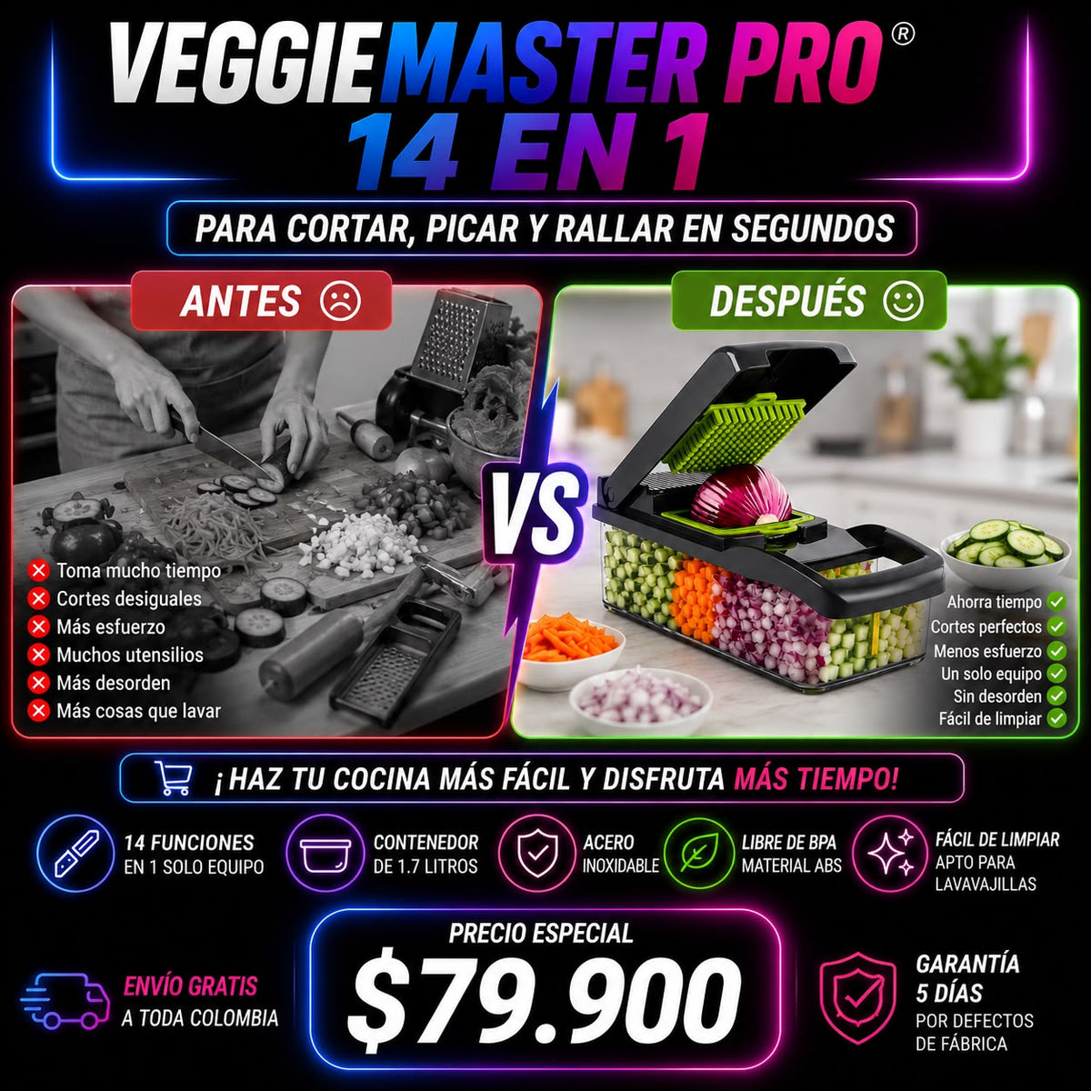 Picador 14 en 1 VeggieMaster Pro®