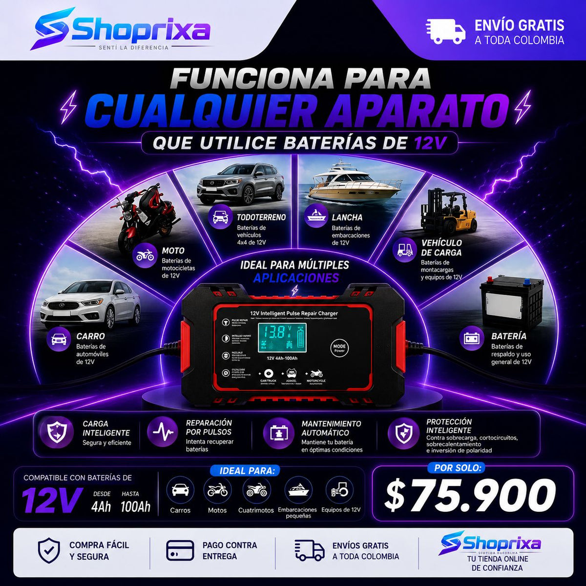 Cargador Bateria SmartCharge 12V®