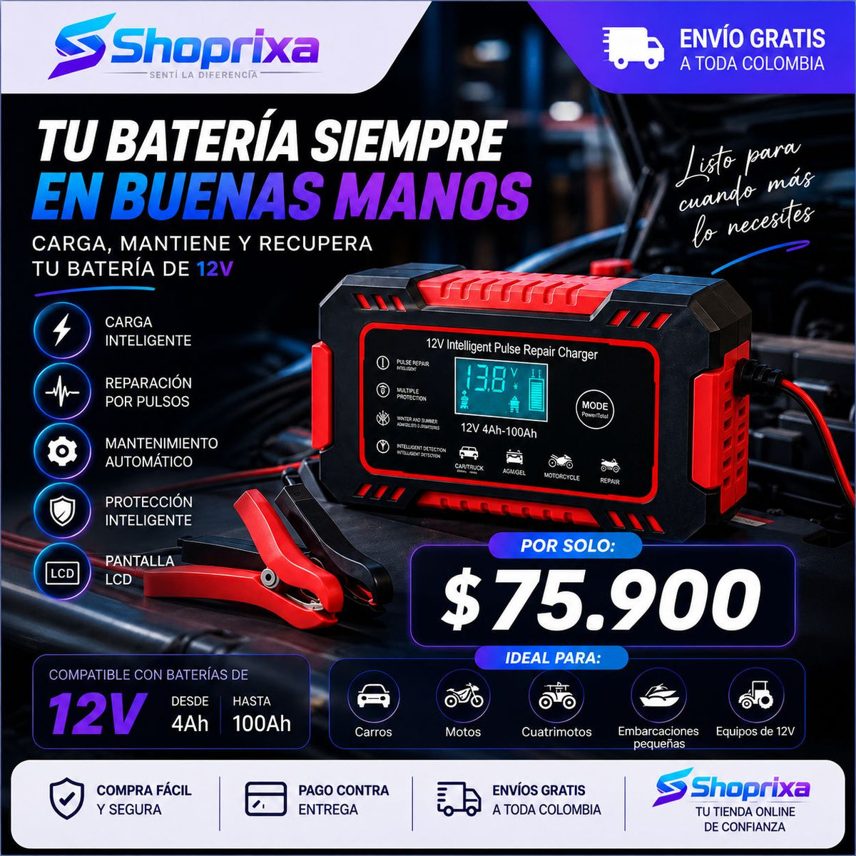 Cargador Bateria SmartCharge 12V®